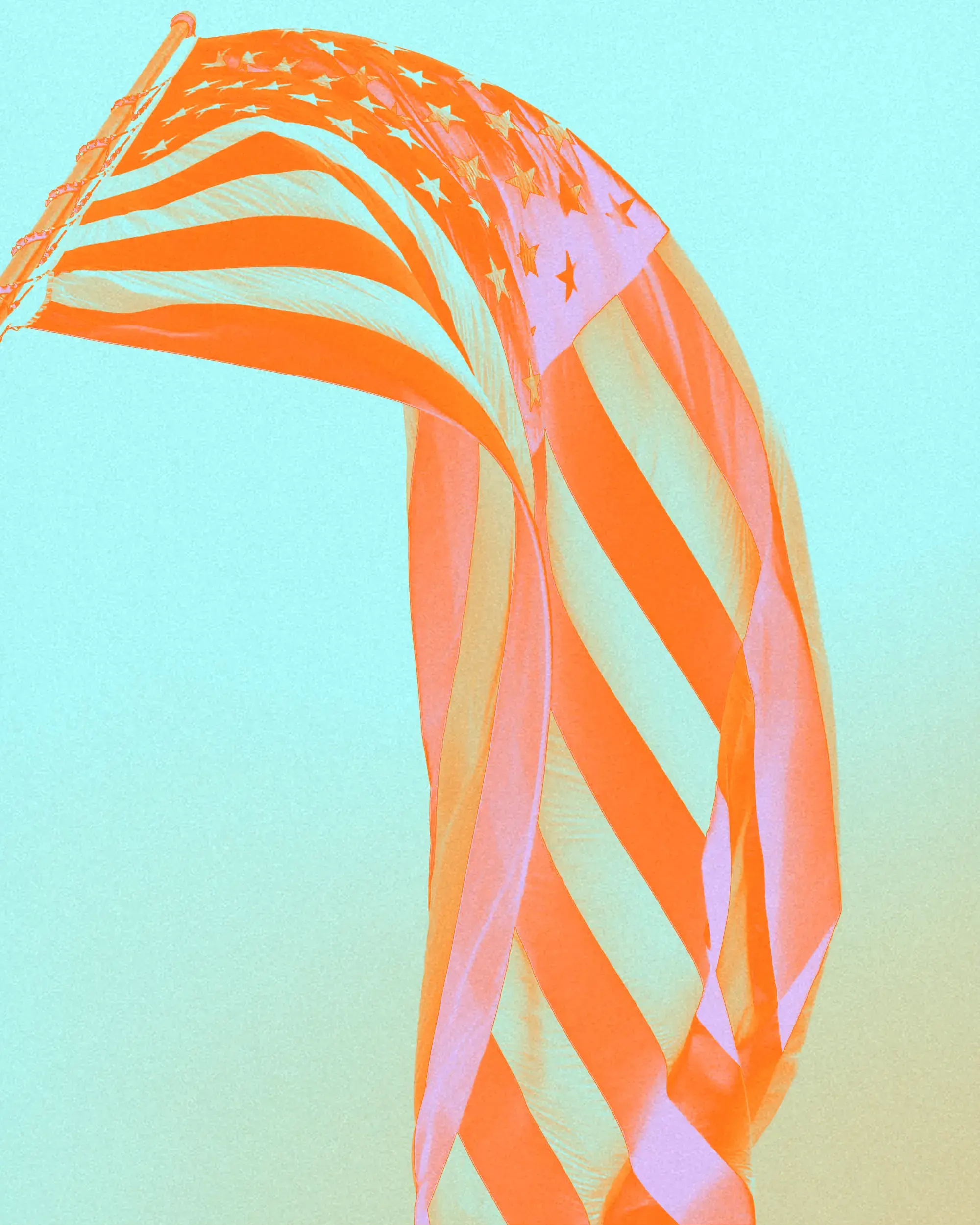 american flag waving in the wind
