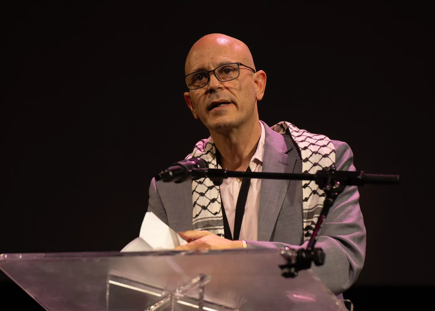 A Photo of Poet Fady Joudah at the 2024 National Book Awards Finalist Reading A Photo of Poet Fady Joudah at the 2024 National Book Awards Finalist Reading